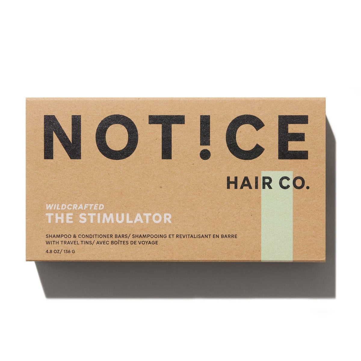 Stimulator Shampoo & Conditioner Bar Travel Set - thickening for oily & fine hair, peppermint & eucalyptus