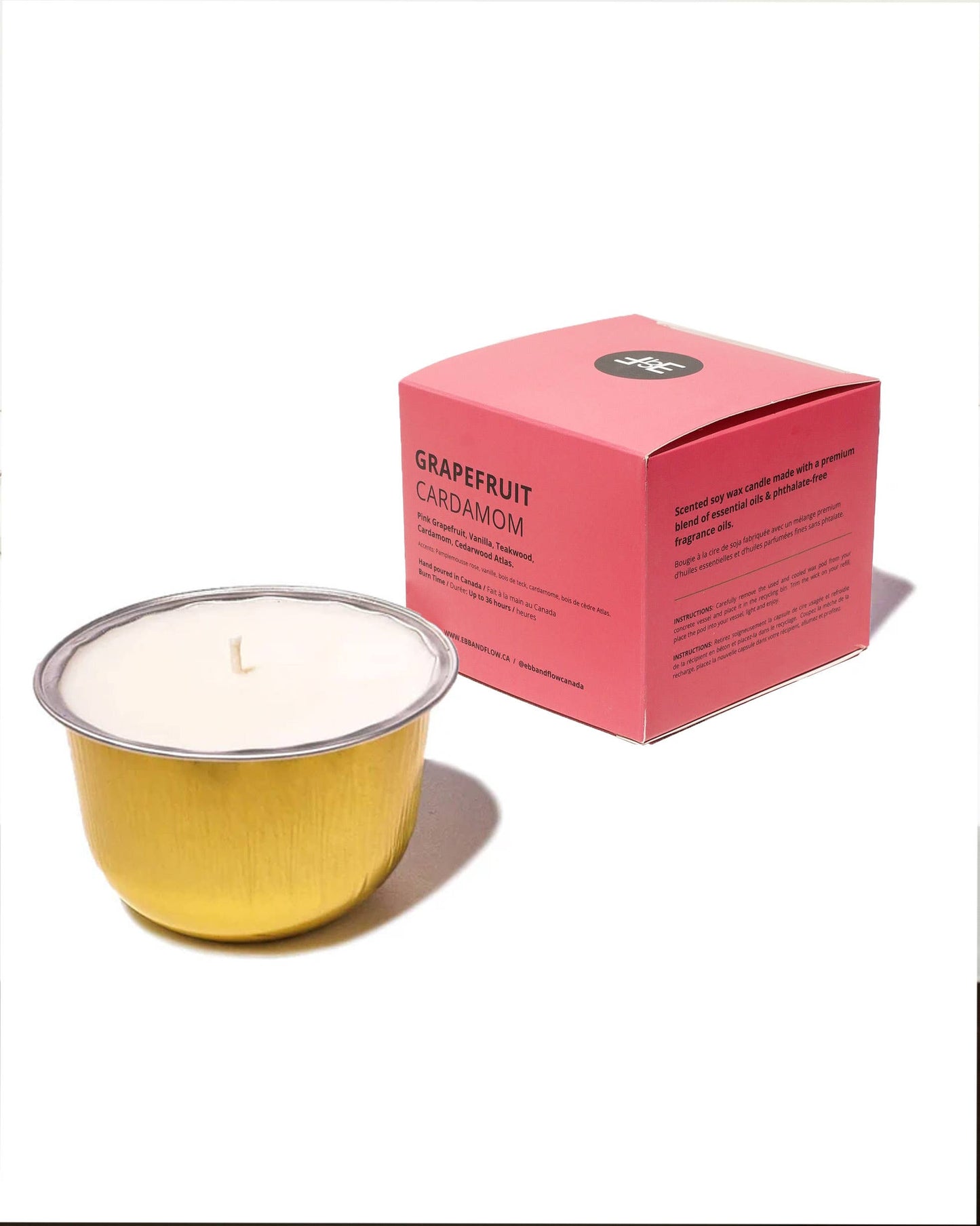 CandlePod ™ Soy Wax Candle Refill - Grapefruit Cardamom