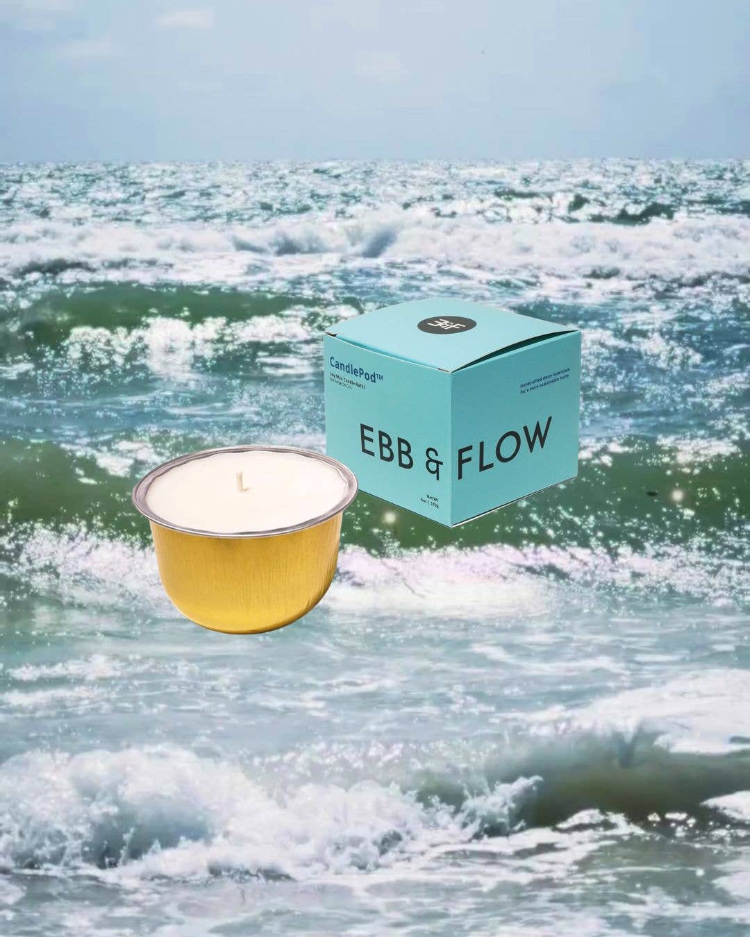 CandlePod ™  Soy Wax Candle Refill - Sea Salt & Neroli 