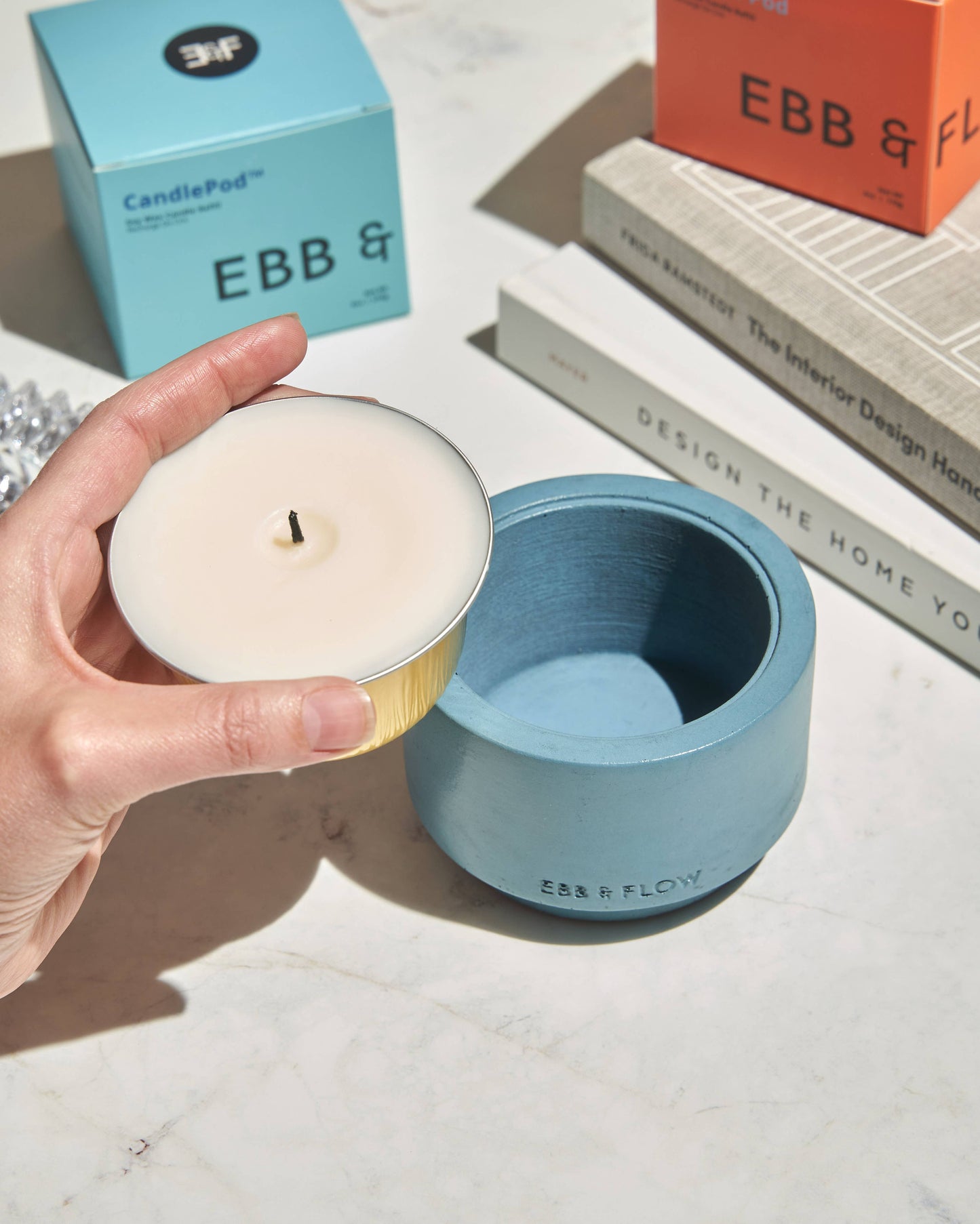 CandlePod ™  Soy Wax Candle Refill - Sea Salt & Neroli 