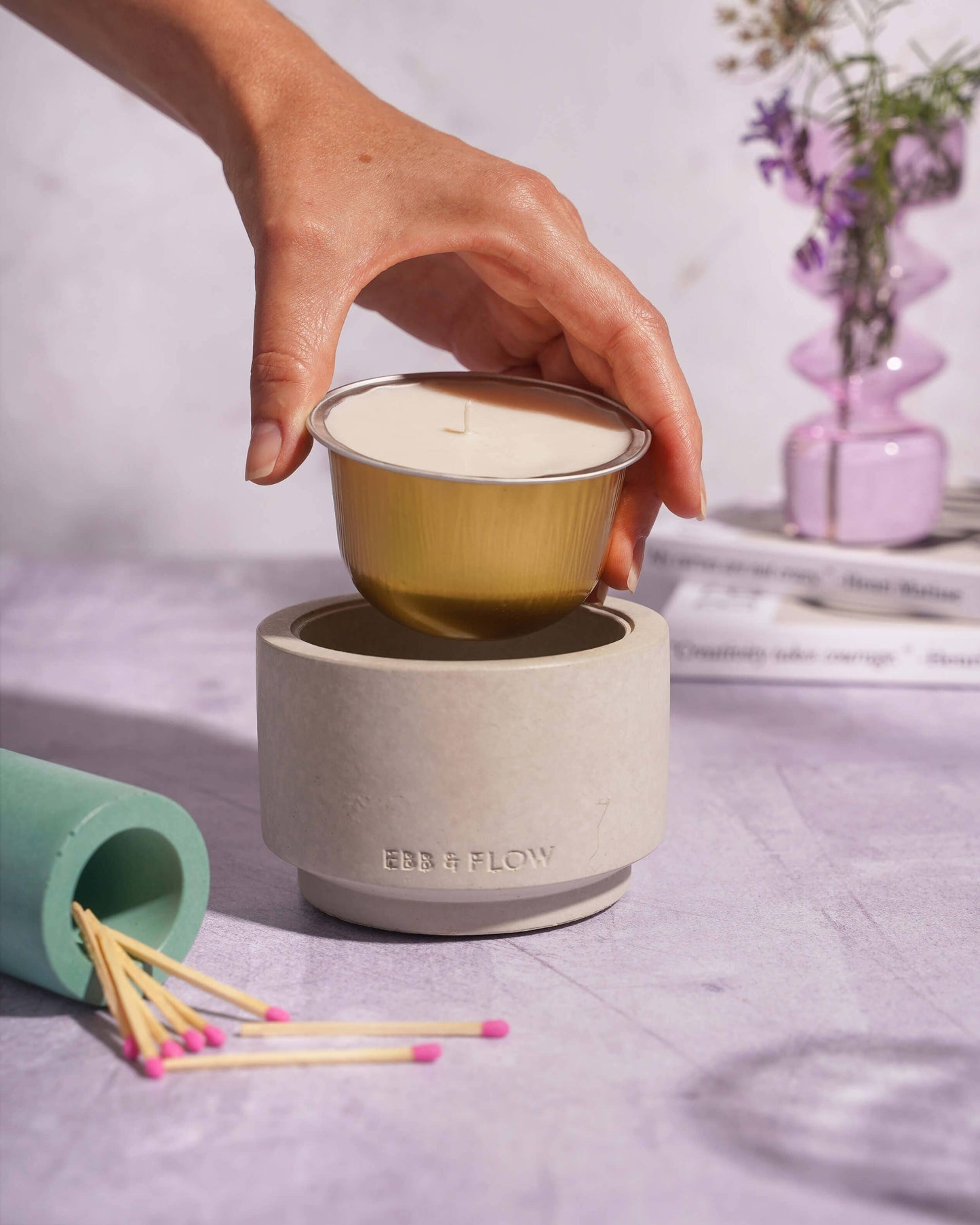 CandlePod ™ Soy Wax Candle Refill - Wild Rose & Peony Flower
