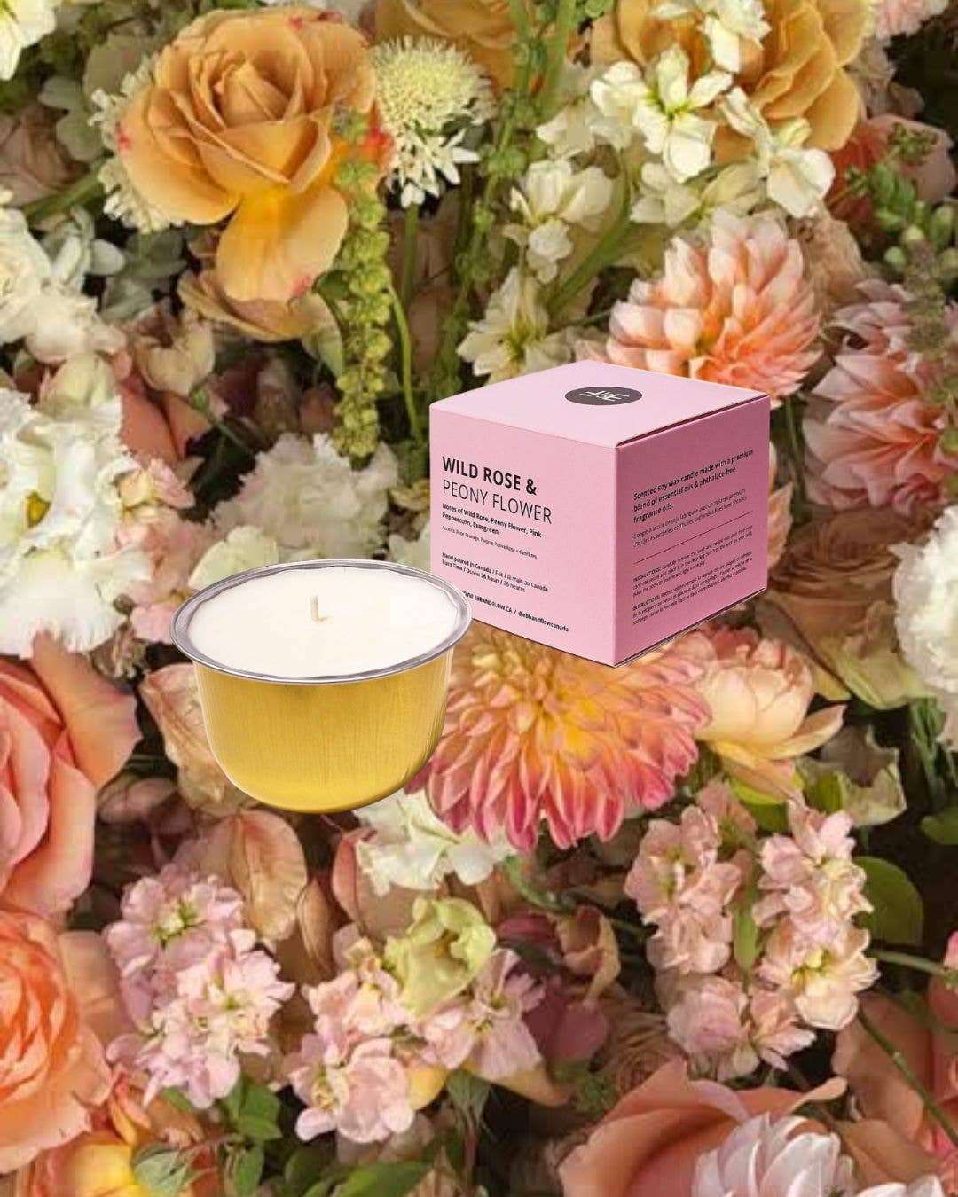 CandlePod ™ Soy Wax Candle Refill - Wild Rose & Peony Flower