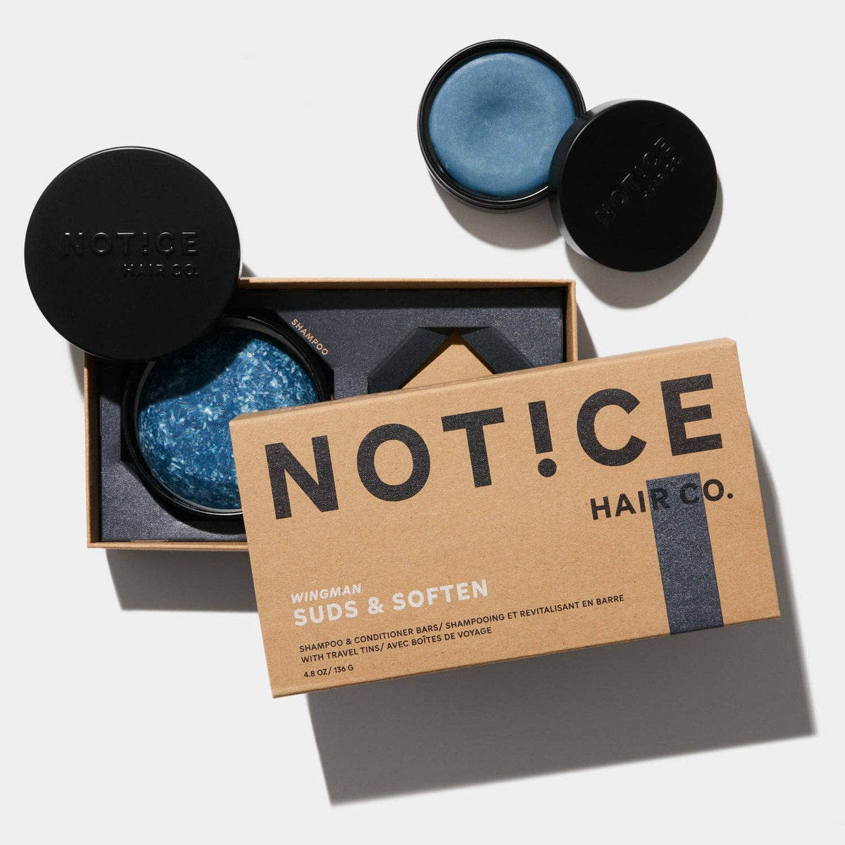 Wingman Shampoo & Conditioner Bar Travel Set - for men