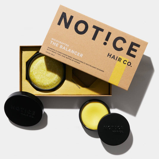 Balancer Shampoo & Conditioner Bar Travel Set - smoothing for frizzy & wavy hair